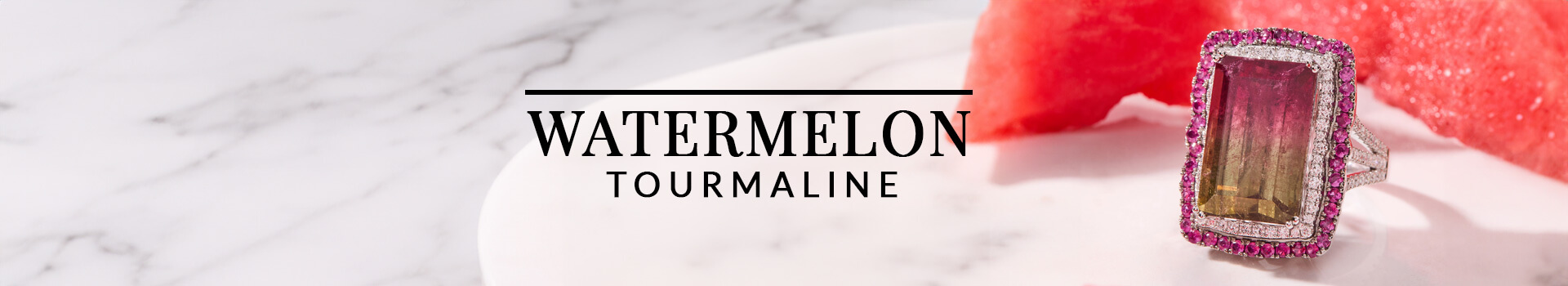 A vibrant Watermelon Tourmaline ring in 18K gold showcasing blended hues of pink and green, symbolizing wearable high art in Le Vian's Couture® collection.